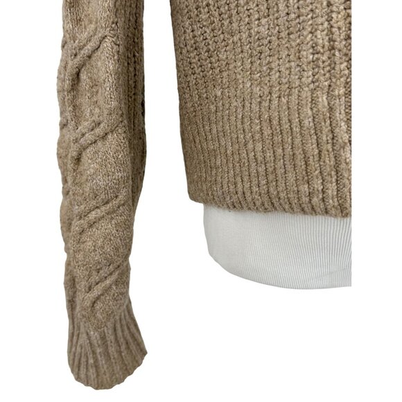 Vintage Y2K Cupcakes & Cashmere Beige Chunky Knit Grandpa Cardigan Cottagecore M - Picture 11 of 13